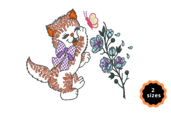 Cat Playing with a Butterfly Embroidery Review