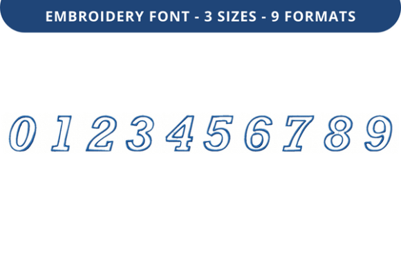 Sells Word Font 0 to 9 for Personalized Embroidery